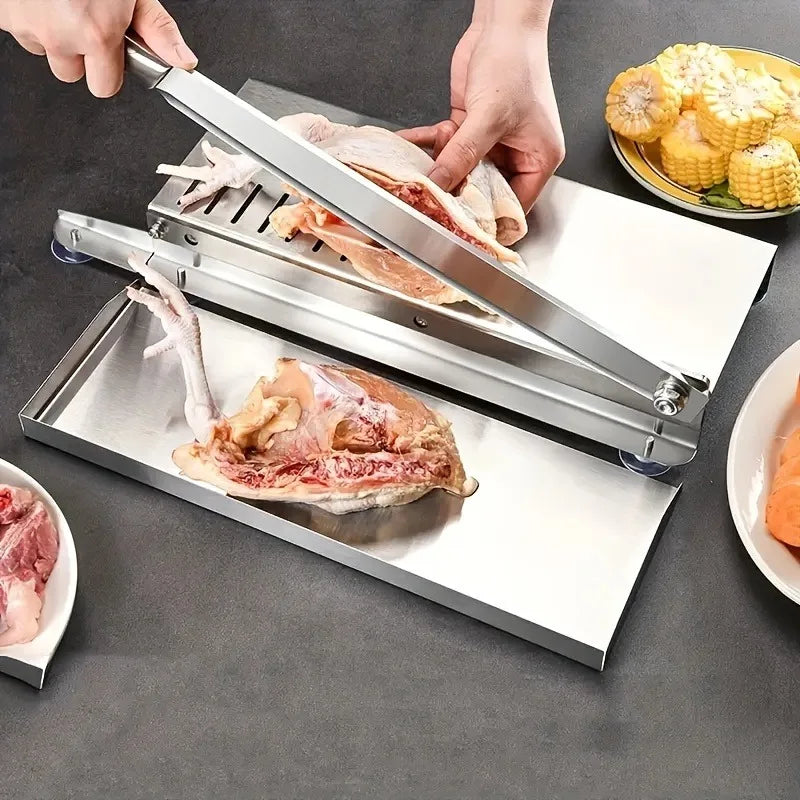 Stainless Steel Frozen Meat Slicer, Bone Cutting Knife, Meat Slicer,Minced Lamb Slicer Machine Multi-fuction Frozen Chicken Duck