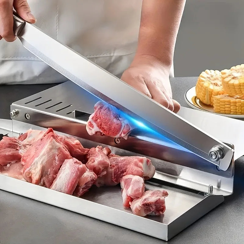 Stainless Steel Frozen Meat Slicer, Bone Cutting Knife, Meat Slicer,Minced Lamb Slicer Machine Multi-fuction Frozen Chicken Duck