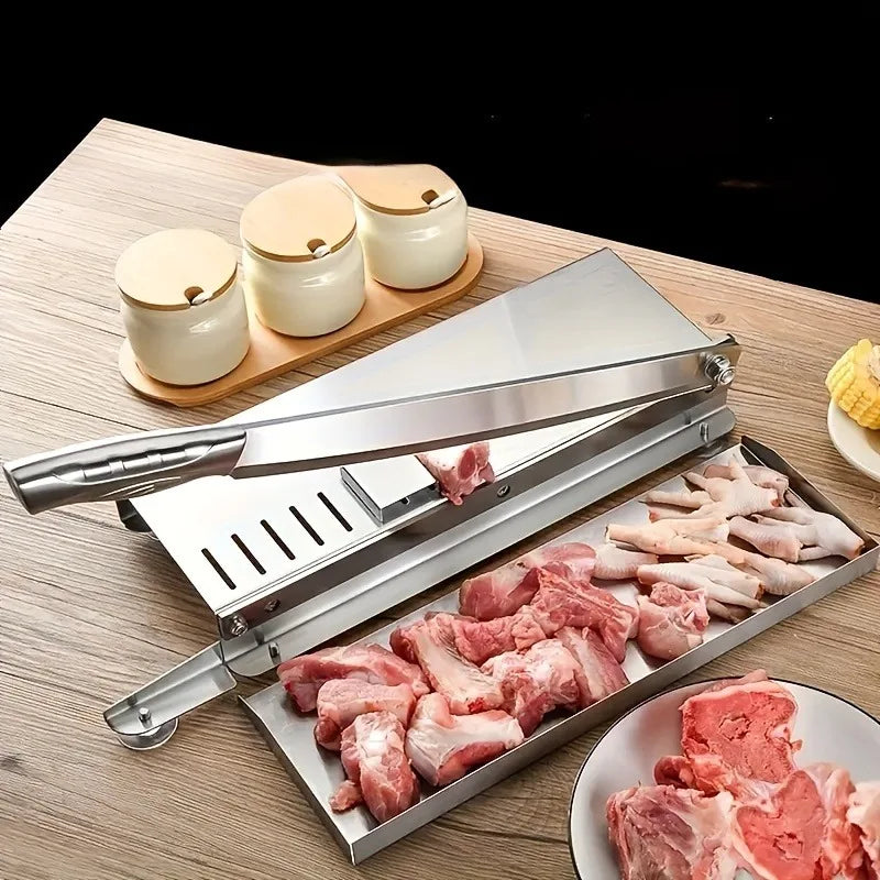 Stainless Steel Frozen Meat Slicer, Bone Cutting Knife, Meat Slicer,Minced Lamb Slicer Machine Multi-fuction Frozen Chicken Duck