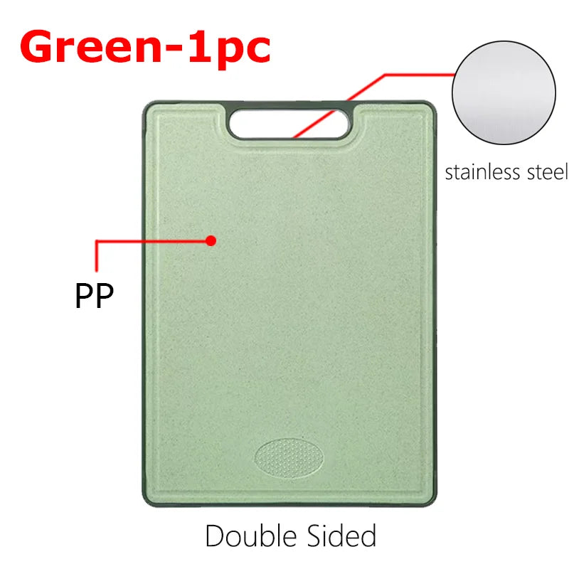 Kitchen Cutting Board Double Sided Cutting Boards for Kitchen Stainless Steel Chopping Board Food Grade Easy To Clean