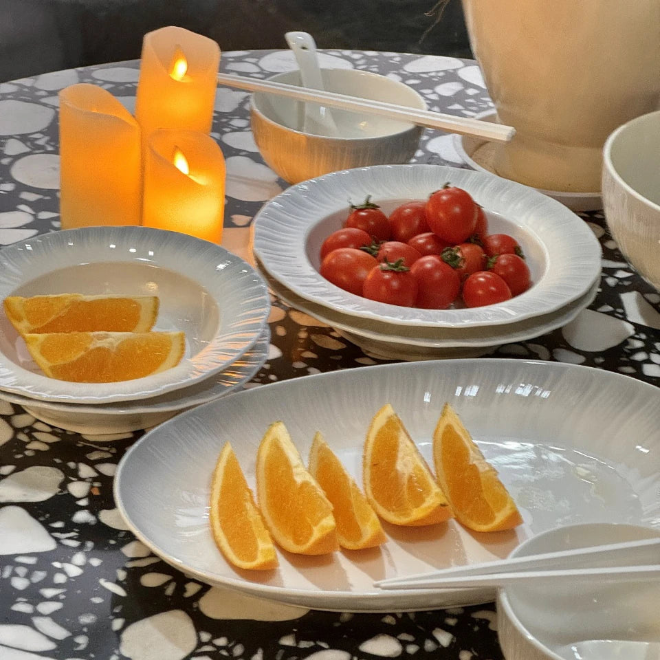 Dish sets full set bowl kitchen dinnerware luxury ceramic china dinnerware sets full set vintage dinner set chinese travel kit
