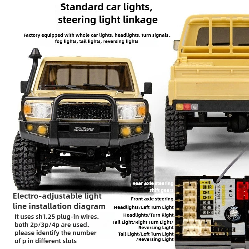UDIRC UCX1801 PRO RC Car 1/18 4WD Brushless Simulation RC Off-Road Pickup Truck Electric Remote Control Cars Model Toy Gift LC79