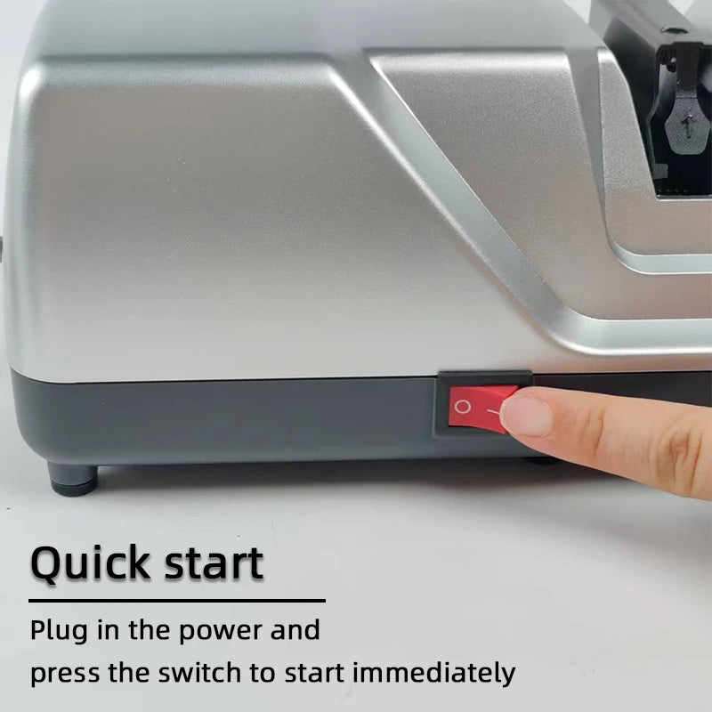 NEW Electric Knife Sharpener-Diamond Wheel System 3-Stage Sharpening (Coarse/Fine/Polish) Fast & Safe for Kitchen Chef