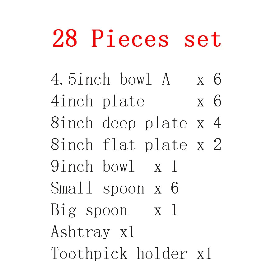 Jingdezhen Bone China Rice Bowl, Plate Spoon Dinnerware Set Light luxury Food Plate Chinese Restaurant Complete set of Tableware