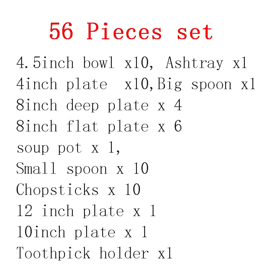 Jingdezhen Bone China Rice Bowl, Plate Spoon Dinnerware Set Light luxury Food Plate Chinese Restaurant Complete set of Tableware