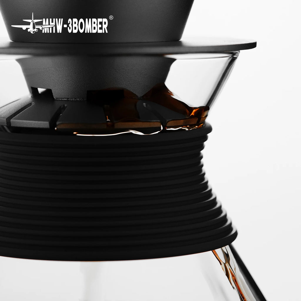 MHW-3BOMBER Aroma Coffee Server WBrC Champion Jianing Du Collaboration Glass Drip Coffee Server Clear Pour Over Coffee Pot