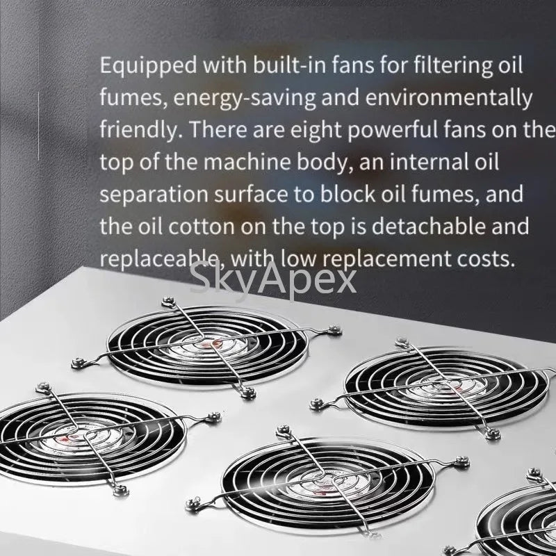 No Oil Fume Commercial Electric Environmental Protection Fryer Potato Twister Fritter  Frying Pan High Efficiency Large Capacity