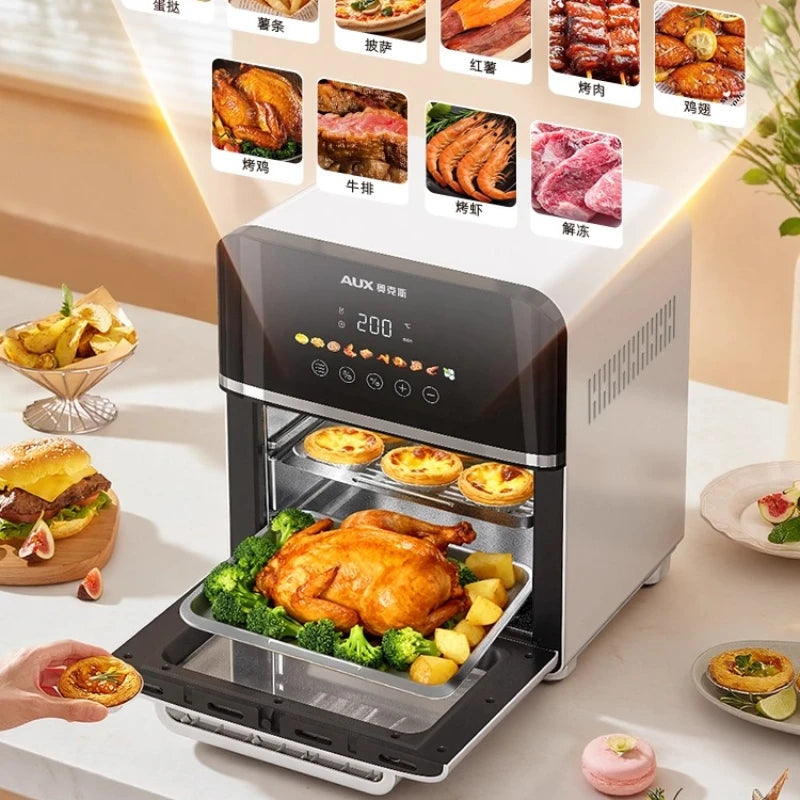 Large Capacity Air Fryer Microwave Oven Combo - Home Multi-Function Electric Fryer One-touch Cooking Machine