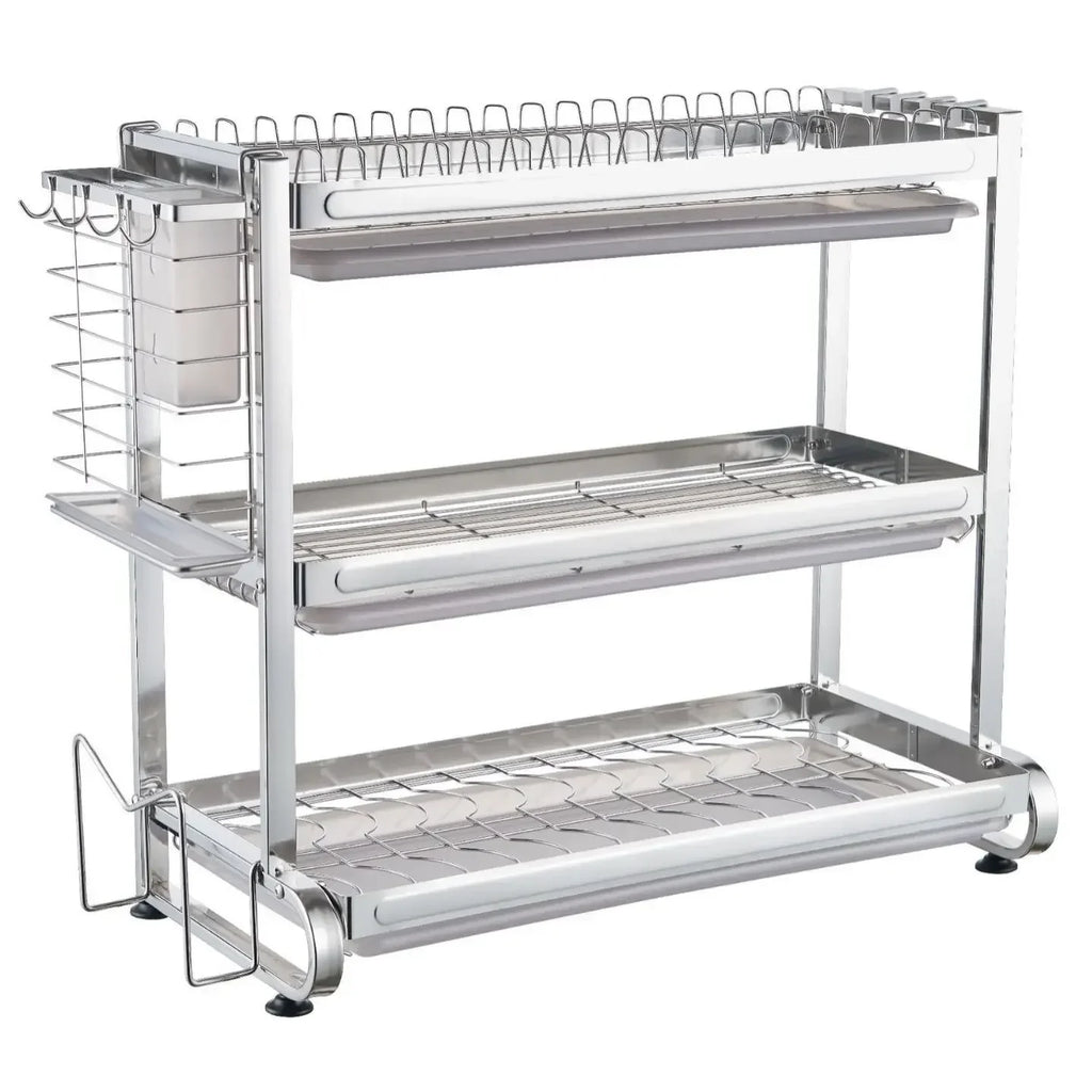 Adjustable  Stainless Steel Drain Rack Multifunctional Dish Bowl Drainboard for Cutlery Storage Kitchen Organization Holder