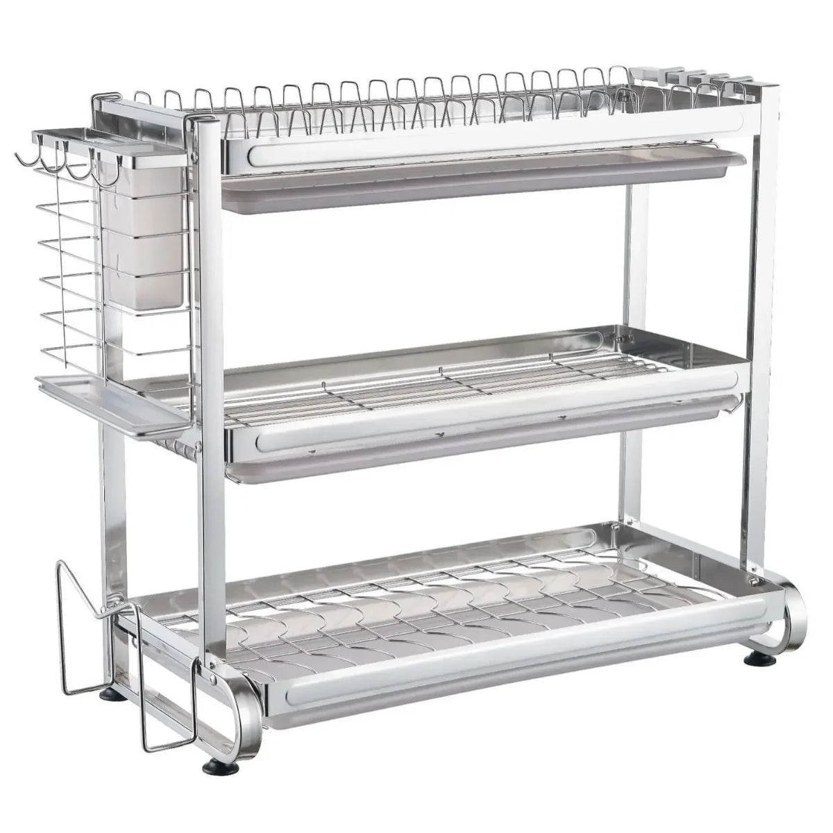 Adjustable  Stainless Steel Drain Rack Multifunctional Dish Bowl Drainboard for Cutlery Storage Kitchen Organization Holder
