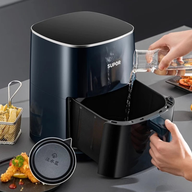 Household visual air fryer without flipping, top heating, large capacity smart air fryer