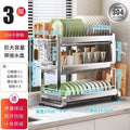 Adjustable  Stainless Steel Drain Rack Multifunctional Dish Bowl Drainboard for Cutlery Storage Kitchen Organization Holder