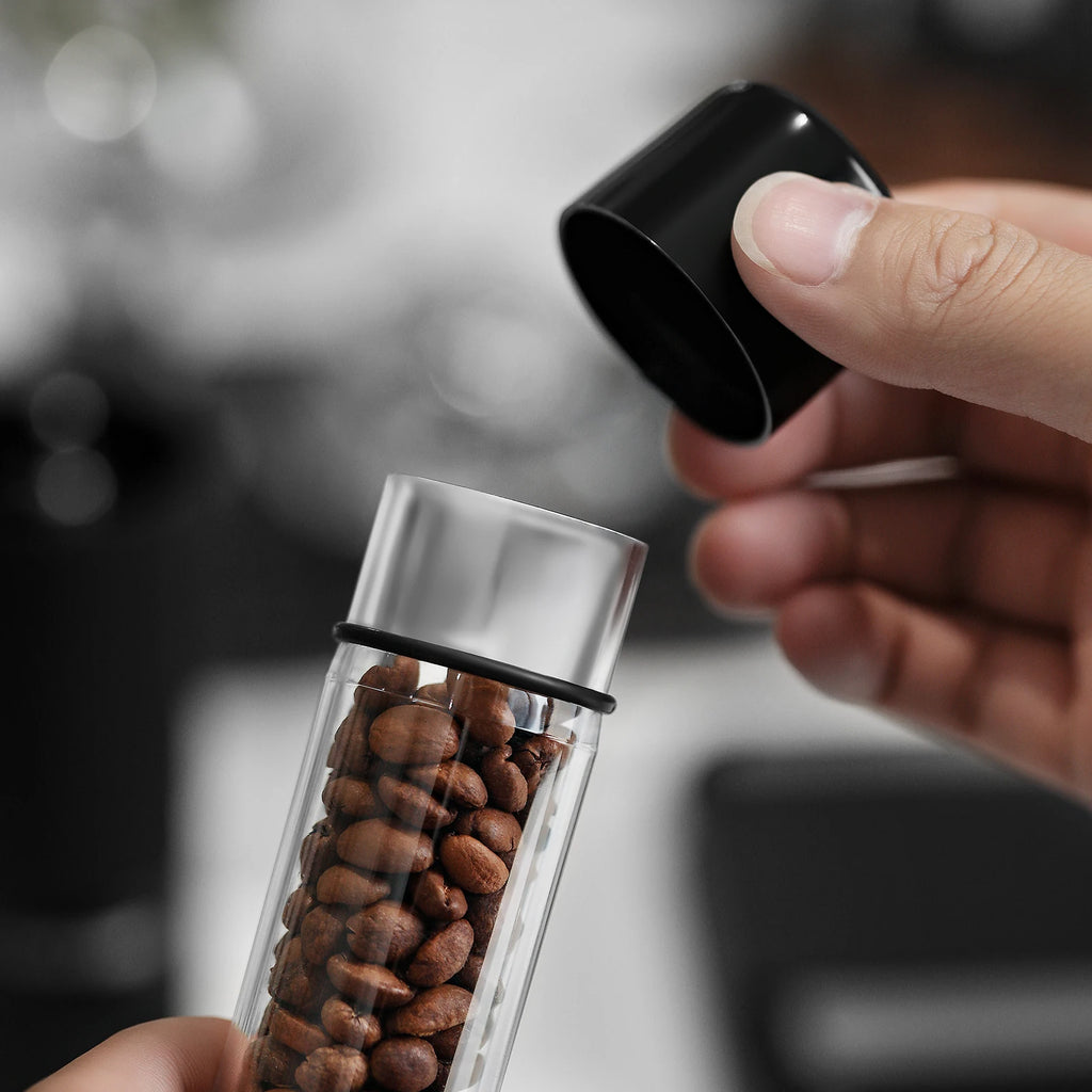 MHW-3BOMBER Coffee Bean Cellars Tubes Single Dose Coffee Bean Storage with 8 Tubes with Exhaust Valve Shelf & Funnel Cafe Tools