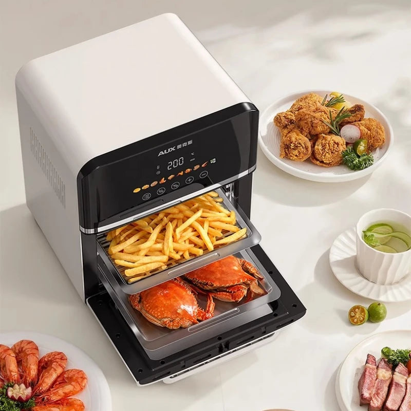 Large Capacity Air Fryer Microwave Oven Combo - Home Multi-Function Electric Fryer One-touch Cooking Machine