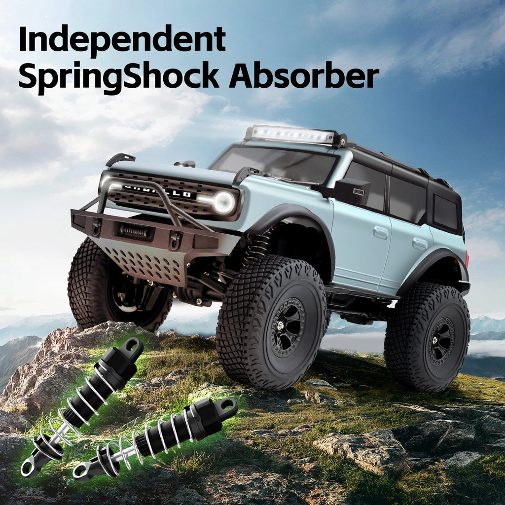 WLtoys 184023 RC Rock Crawler 1/18 4WD Off Road RC Truck with LED Light 2.4GHz Remote Control Two Speed Climbing Vehicle RTR Toy