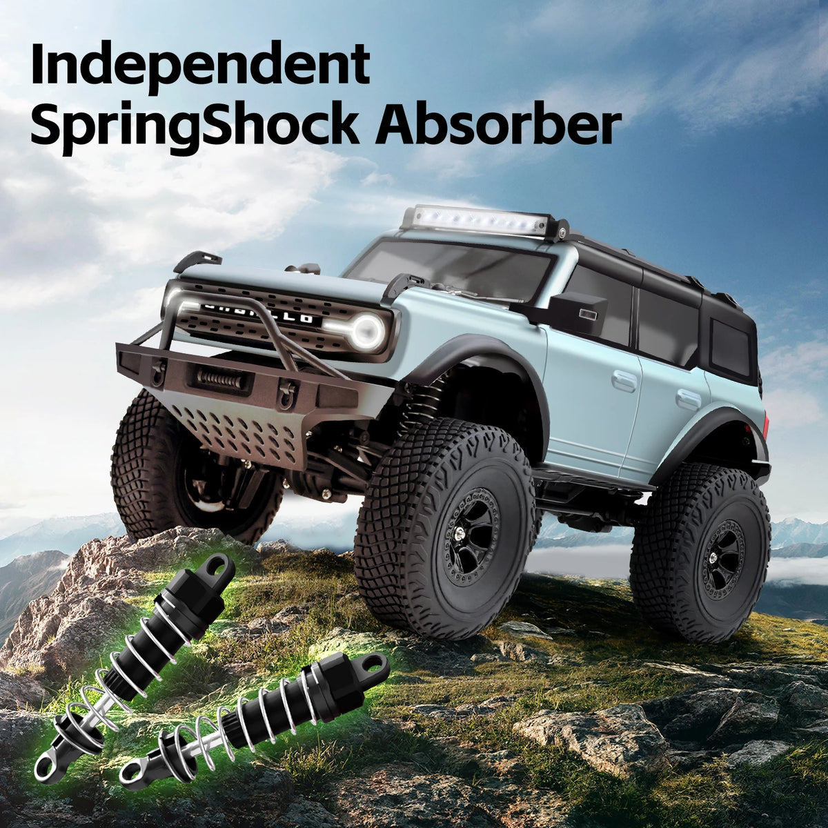 WLtoys 184023 RC Rock Crawler 1/18 4WD Off Road RC Truck with LED Light 2.4GHz Remote Control Two Speed Climbing Vehicle RTR Toy