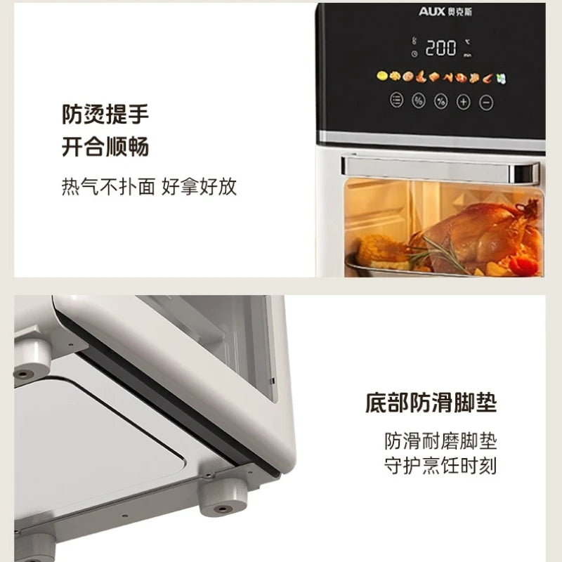 Large Capacity Air Fryer Microwave Oven Combo - Home Multi-Function Electric Fryer One-touch Cooking Machine