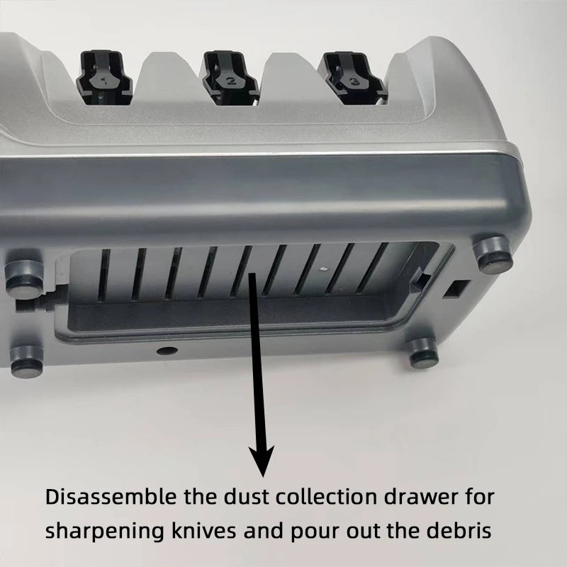 NEW Electric Knife Sharpener-Diamond Wheel System 3-Stage Sharpening (Coarse/Fine/Polish) Fast & Safe for Kitchen Chef