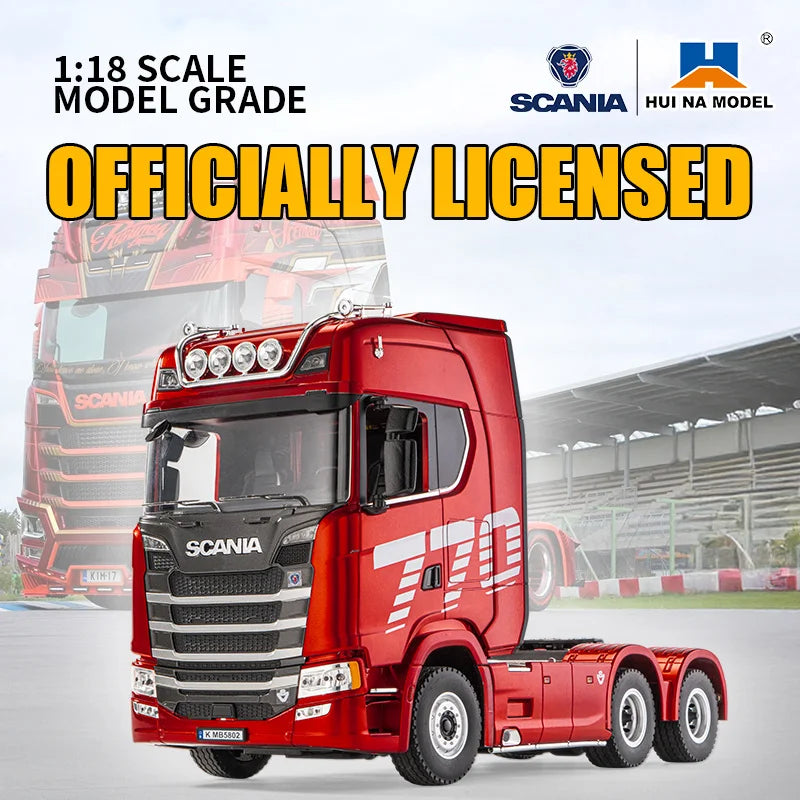 Huina 1501 1/18 Scania 770S Licensed RC Truck 4x4 2.4G 19CH Full Proportional Control Simulated Lights Realistic Suspension