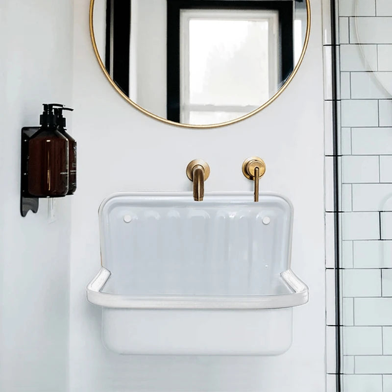 European Wash Basin Retro Bronze Plating Nostalgia Hanging Basin Bathroom Sink Model Room Wash Kitchen Balcony