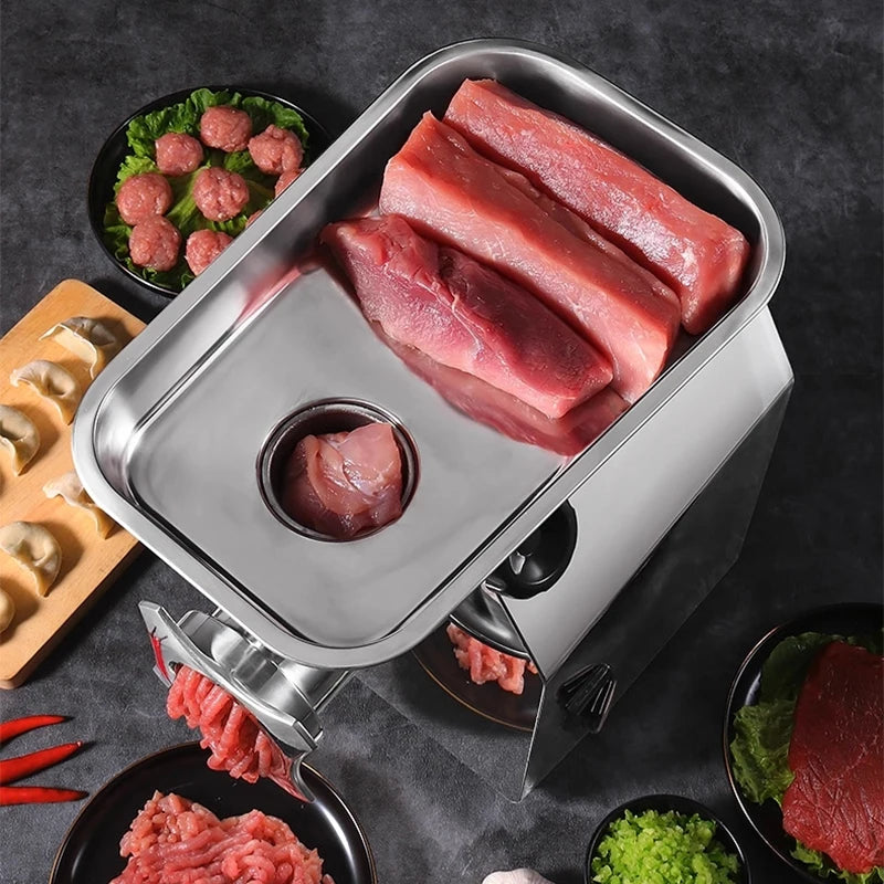 #1300W/1500W Meat Grinder Electric Stainless Steel Multifunctional Sausage Stuffer Desktop Meat Mincer 220V/110V
