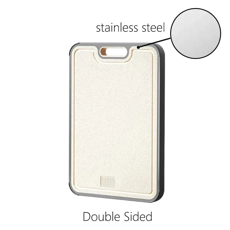 Kitchen Cutting Board Double Sided Cutting Boards for Kitchen Stainless Steel Chopping Board Food Grade Easy To Clean