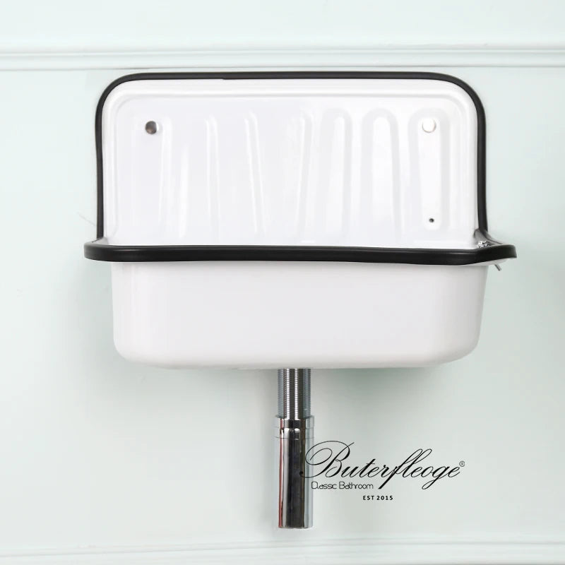 European Wash Basin Retro Bronze Plating Nostalgia Hanging Basin Bathroom Sink Model Room Wash Kitchen Balcony