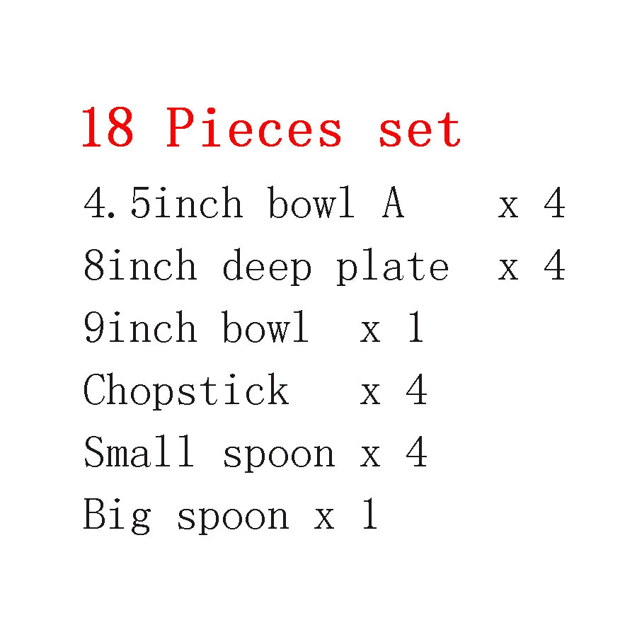 Jingdezhen Bone China Rice Bowl, Plate Spoon Dinnerware Set Light luxury Food Plate Chinese Restaurant Complete set of Tableware