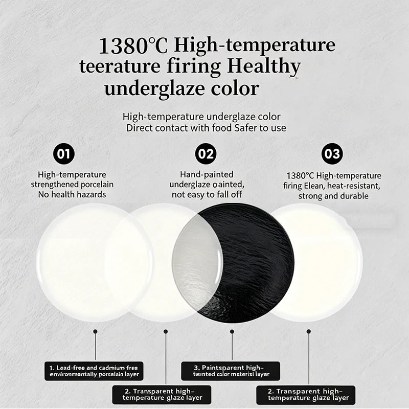 Tableware Set Black And White Rock Slab 8/16/34/55pcs Ceramics Dish Sets Full Set Luxury Dinnerware Set For 2/4/6/8/10 Persons