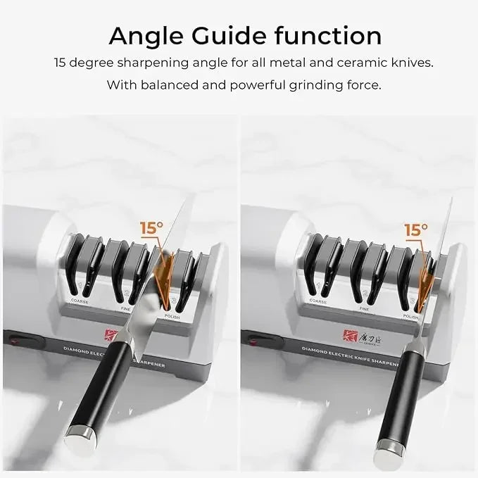 TAIDEA Professional Electric Knife Sharpener - 3-Stage System, Restore and Polish Blades Effortlessly Kitchen Sharpener