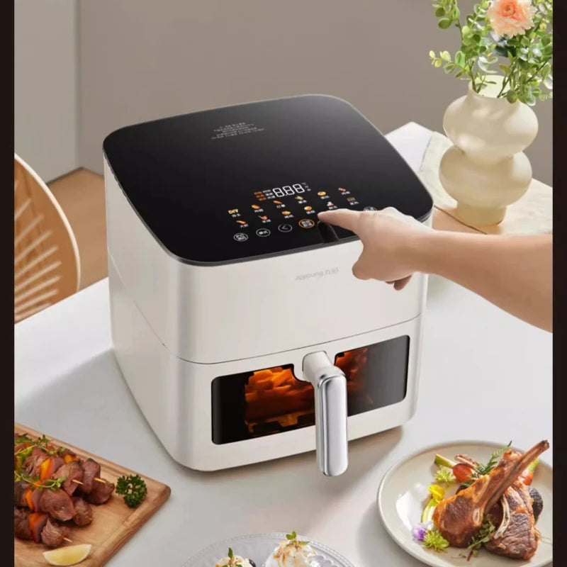 Air fryer household large capacity dual heat source no flip visual electric fryer electric oven cooking machine