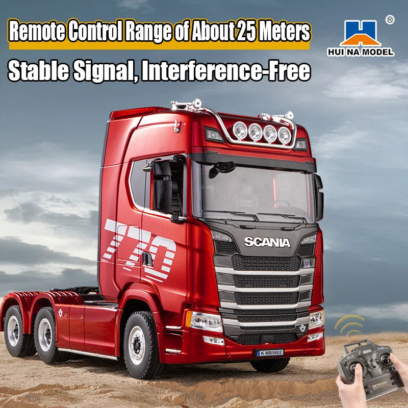 Huina 1501 1/18 Scania 770S Licensed RC Truck 4x4 2.4G 19CH Full Proportional Control Simulated Lights Realistic Suspension