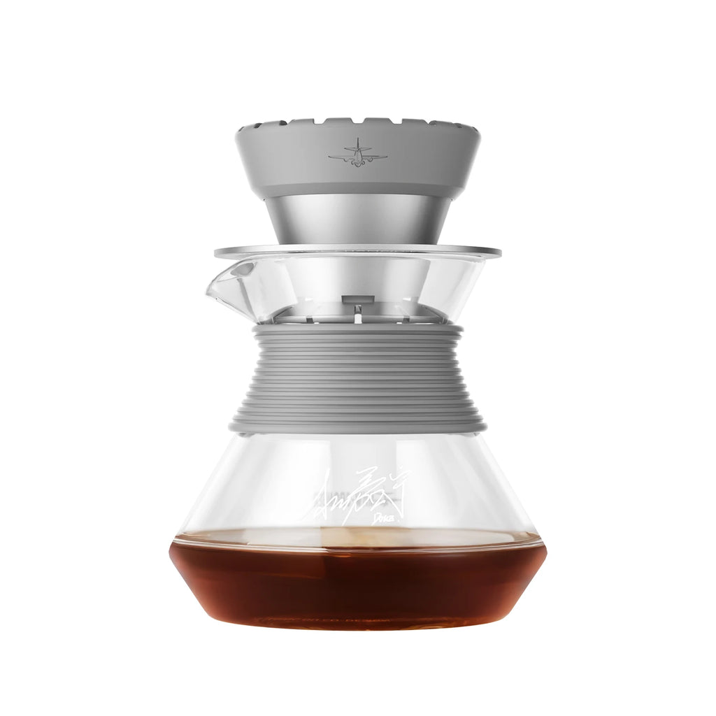 MHW-3BOMBER Aroma Coffee Server WBrC Champion Jianing Du Collaboration Glass Drip Coffee Server Clear Pour Over Coffee Pot