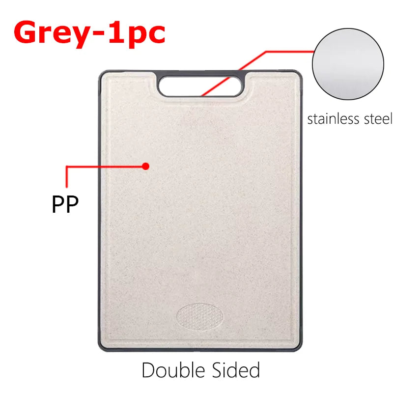 Kitchen Cutting Board Double Sided Cutting Boards for Kitchen Stainless Steel Chopping Board Food Grade Easy To Clean